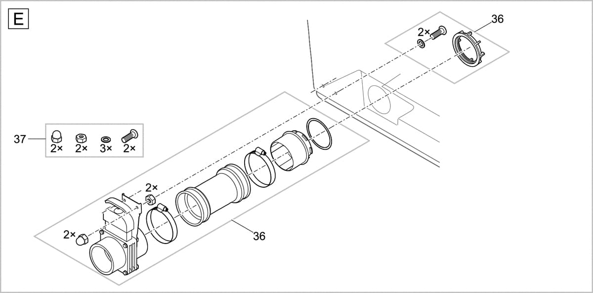Bauplan 3 Ersatzteile für Oase ProfiClear Premium TF-L Gravitation EGC
