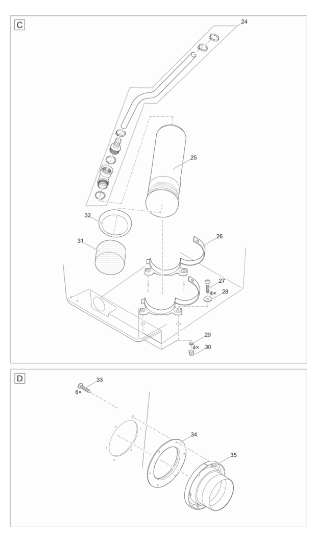 Bauplan 3 Ersatzteile für Oase ProfiClear Premium Trommelfilter Gravi. altes Modell