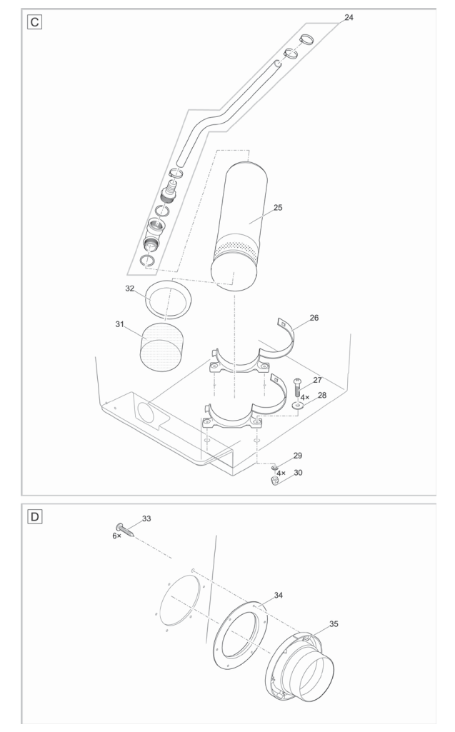 Bauplan 3 Ersatzteile für Oase ProfiClear Premium Trommelfilter Gravit.