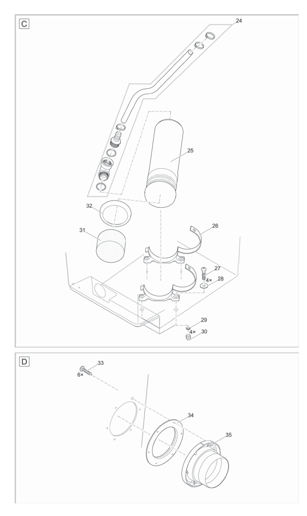 Bauplan 3 Ersatzteile für Oase ProfiClear Premium Trommelfilter gepumpt