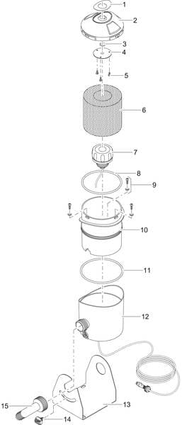 Bauplan 3 Ersatzteile für Oase Water Jet Lightning