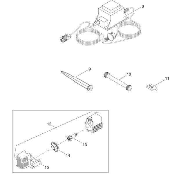 Bauplan 3 Ersatzteile für Oase Water Quintet