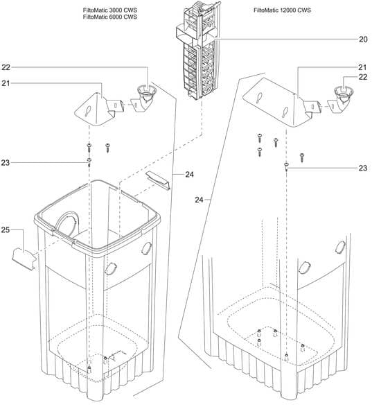Bauplan 4 Ersatzteile für Oase FiltoMatic CWS 25000
