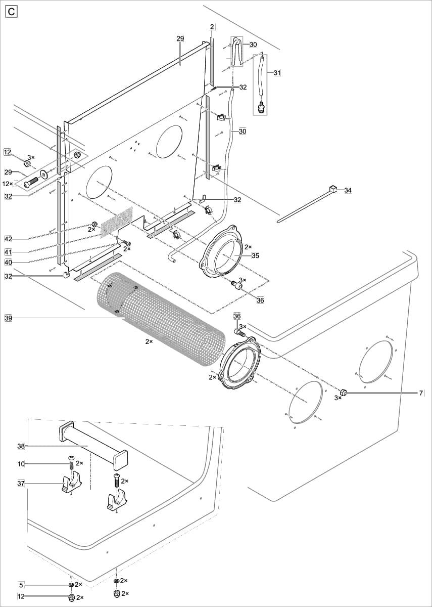 Bauplan 4 Ersatzteile für Oase ProfiClear Premium Compact-L Gravit. EGC