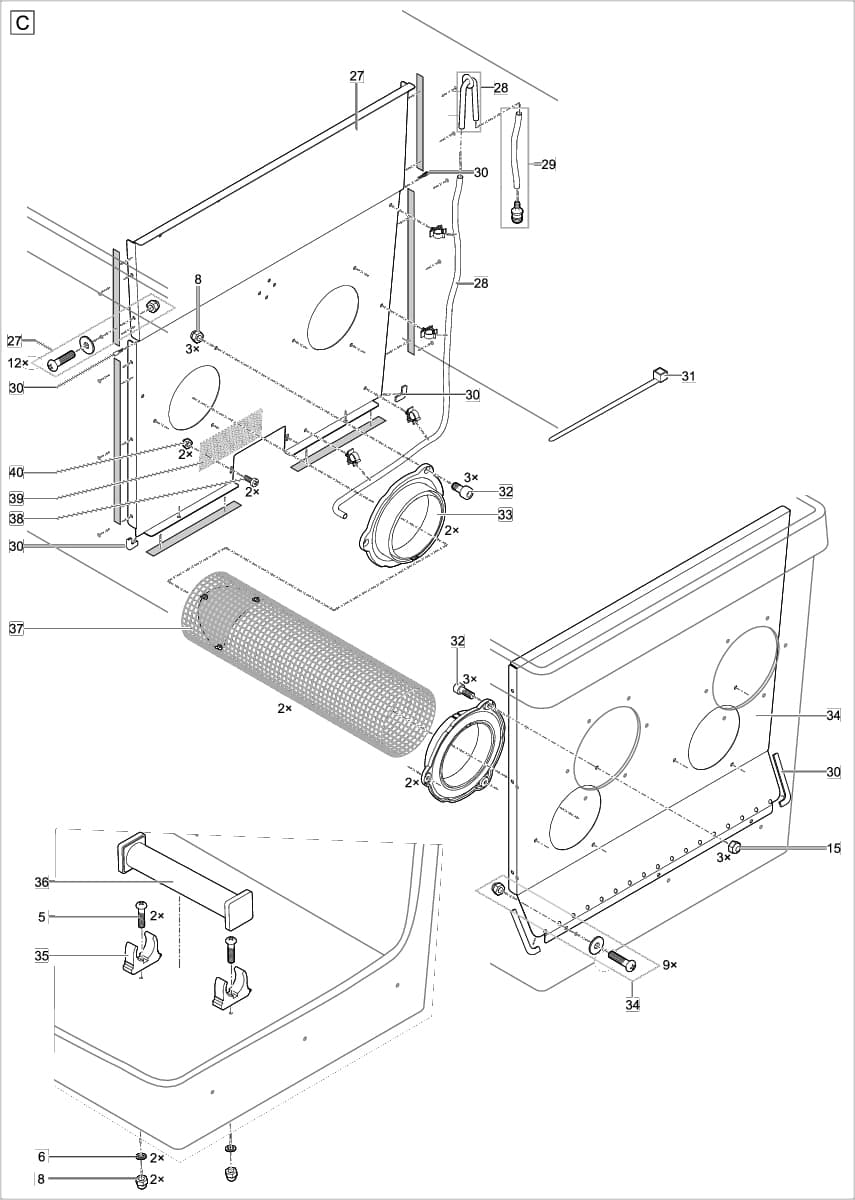 Bauplan 4 Ersatzteile für Oase ProfiClear Premium Compact-L gepumpt EGC