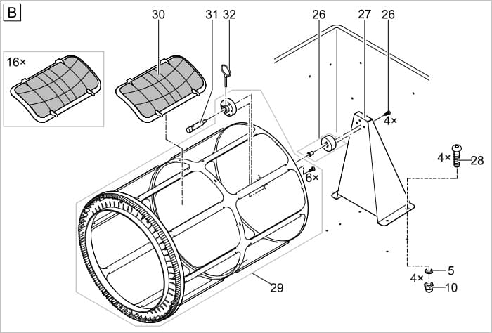 Bauplan 4 Ersatzteile für Oase ProfiClear Premium TF-XL Gravitation EGC