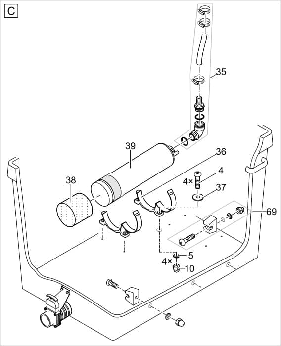 Bauplan 4 Ersatzteile für Oase ProfiClear Premium TF-XL gepumpt EGC