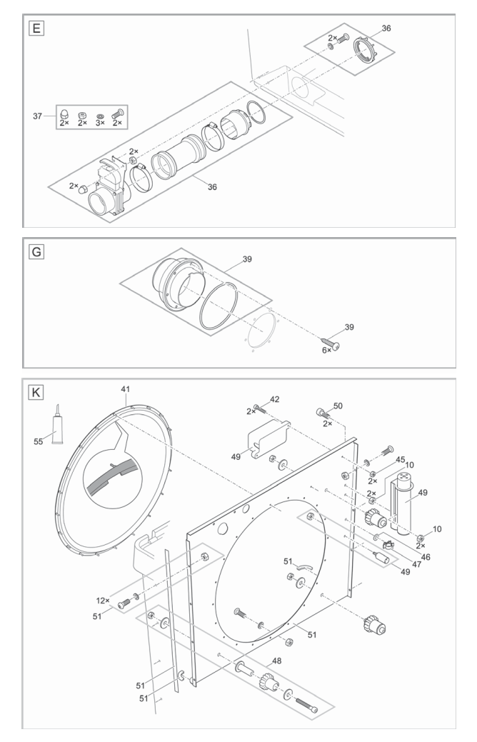 Bauplan 4 Ersatzteile für Oase ProfiClear Premium Trommelfilter Gravit. (altes Modell)