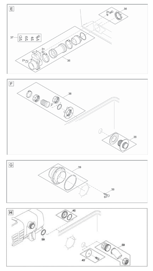 Bauplan 4 Ersatzteile für Oase ProfiClear Premium Trommelfilter gepumpt