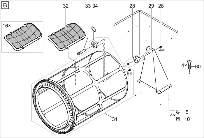 Bauplan 5 Ersatzteile für Oase ProfiClear Premium TF-XL gepumpt EGC