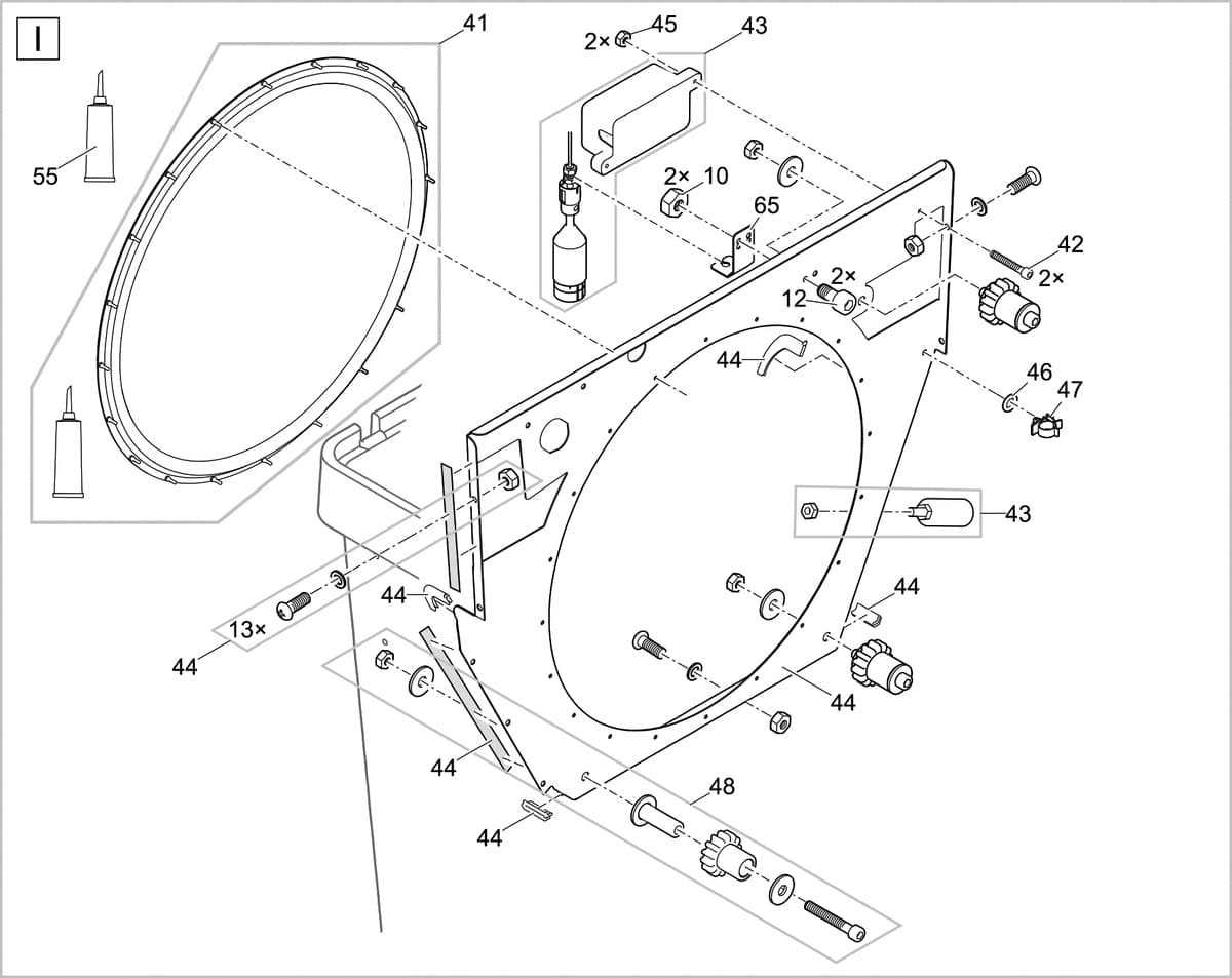 Bauplan 5 Ersatzteile für Oase ProfiClear Trommelfilter Premium TF-L gepumpt EGC