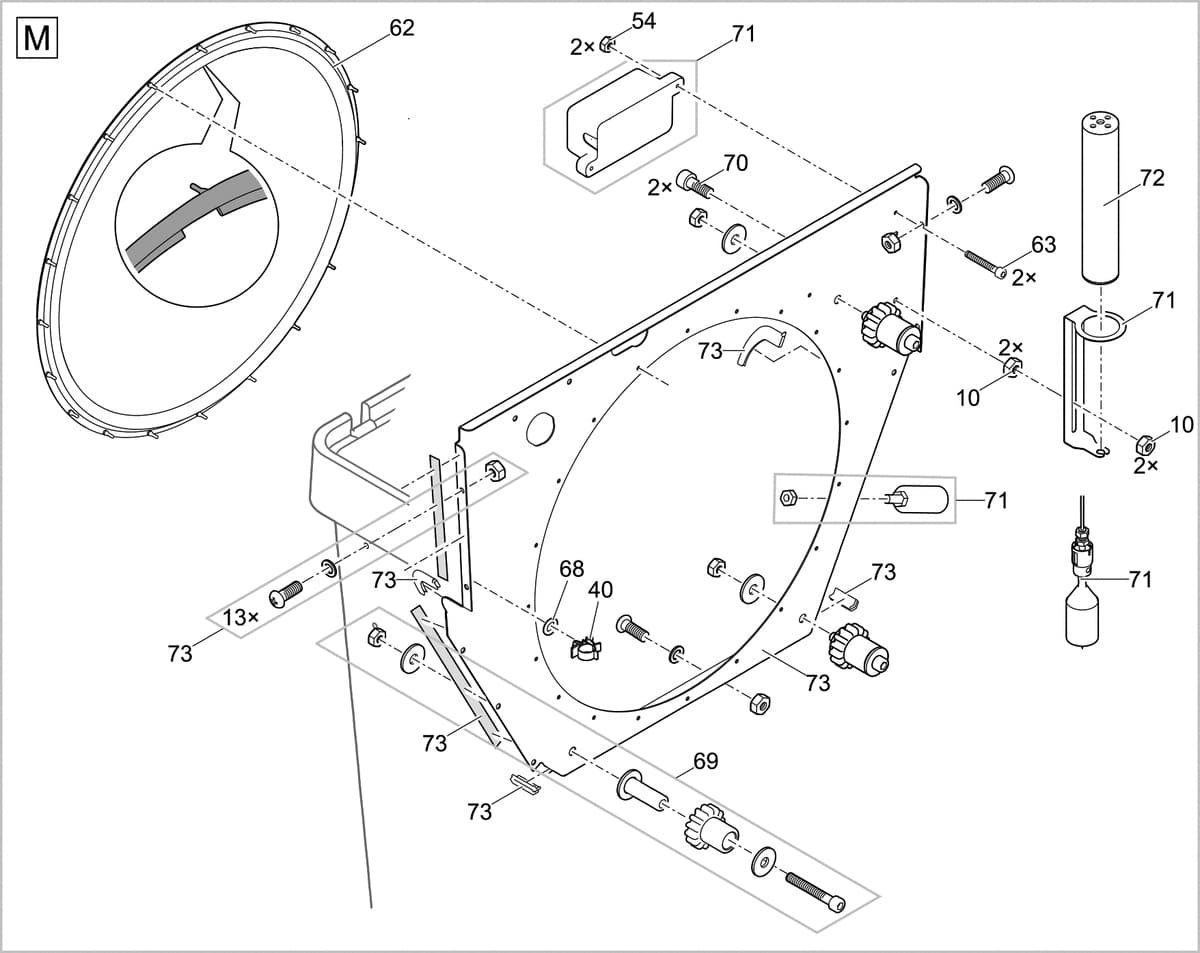 Bauplan 6 Ersatzteile für Oase ProfiClear Premium Compact-M Gravit. EGC