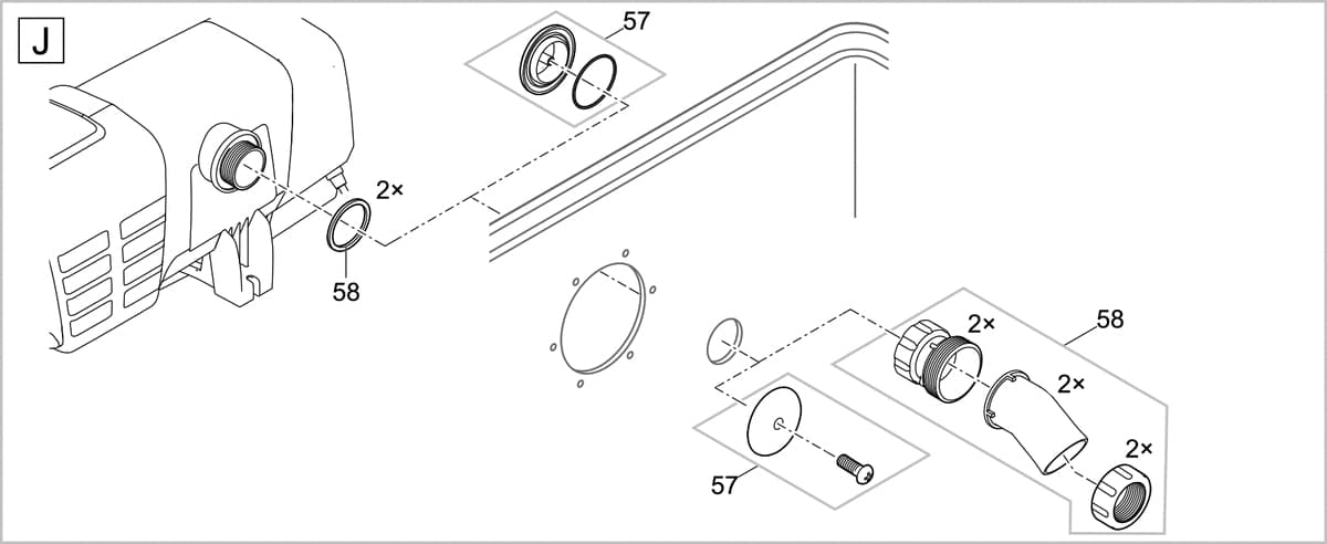 Bauplan 7 Ersatzteile für Oase ProfiClear Premium Compact-M gepumpt EGC