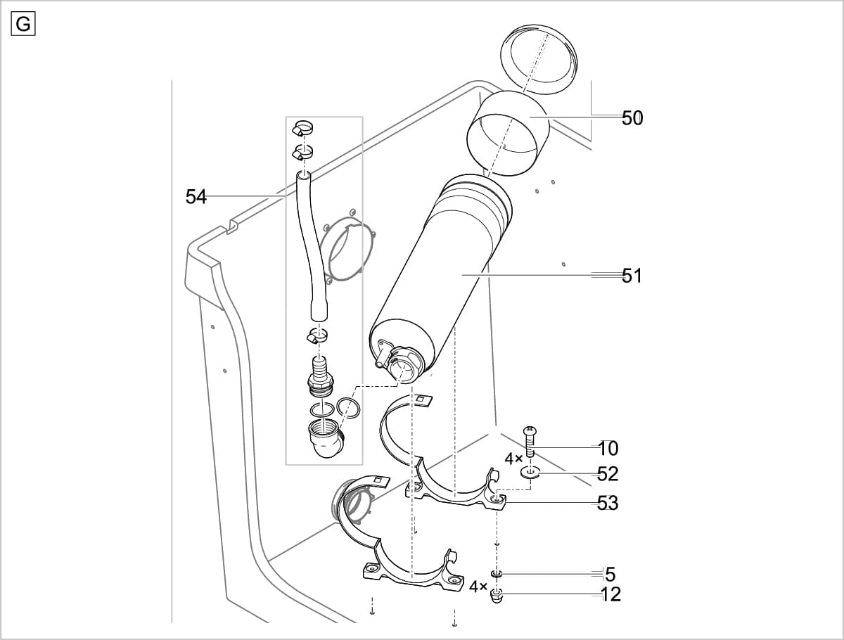 Bauplan 8 Ersatzteile für Oase ProfiClear Premium Compact-L Gravit. EGC