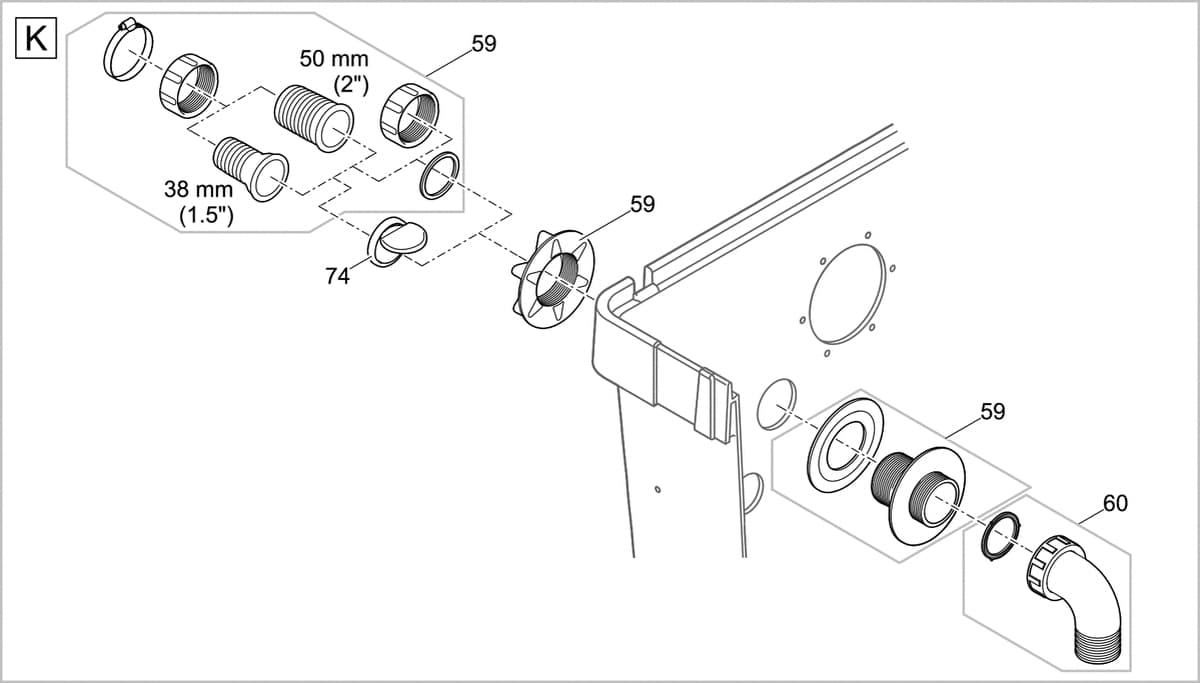 Bauplan 8 Ersatzteile für Oase ProfiClear Premium Compact-M gepumpt EGC