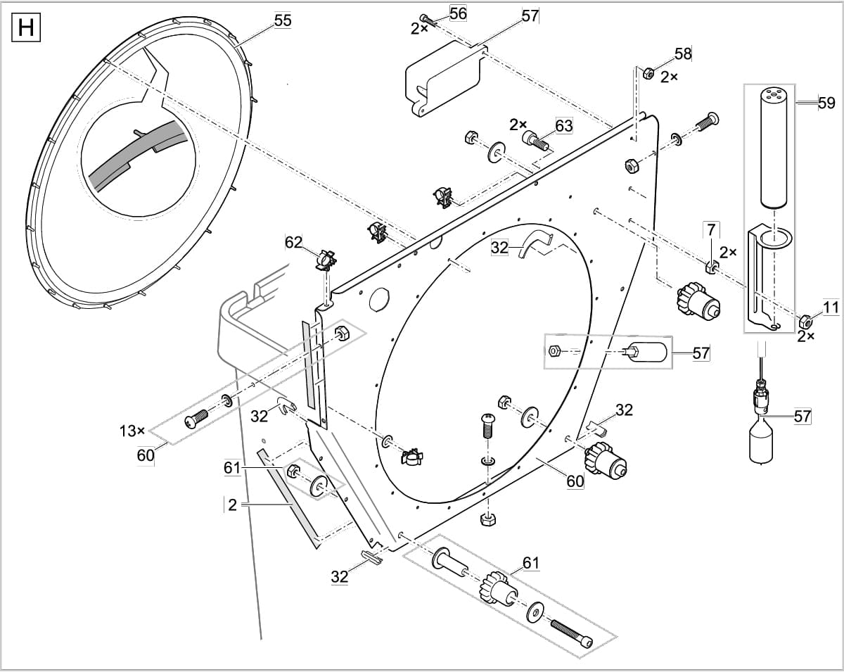 Bauplan 9 Ersatzteile für Oase ProfiClear Premium Compact-L Gravit. EGC